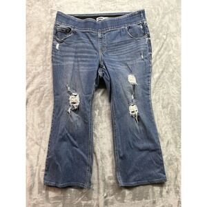 Old Navy Women Plus Sz 24 Plus Short Designer Jeans Blue BootCut Stretch Comfort